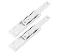 Fdit 2 pcs en Alliage D'aluminium Lourds Coureurs Roulement À Billes Coulisses De Tiroir Rail Télescopique Durable Lisse Glissière pour Armoire À Tiroirs(100mm)
