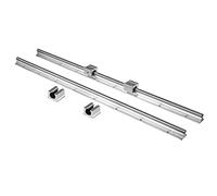 Fdit 2 PCS SBR12-800 Mm 12 Mm Gestionnaire de Lignes D'entrepôt Linéaire 4PCS Blocs SBR12UU pour les Machines CNC avec Traitement Standard et interchangeabilité