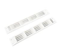 Fdit 2 PCS Ventilation Grill Cover, Couverture D'évent Rectangle ABS Résistant aux 450x70 Mm pour la Ventilation de L'armoire à Bateaux Marins RV Ventilation Blanc