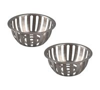 Fdit 2 pièces crépine de Filtre en Acier Inoxydable arrête Les graines de Feuilles et Autres débris Drain de Sol de gouttière pour Balcon de Jardin(125 MM)