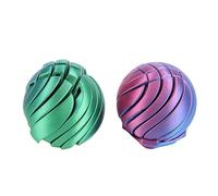 Fdit 2 Pièces Jouet de Balle d'impression 3D, Jouet de Fidget Adulte de Boule de Sphère D'équipement de Soulagement du Stress Sensoriel avec Retour Tactile pour Les Voyages à la