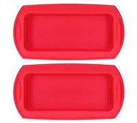 Fdit 2 Pièces Moule à Gâteau Rectangulaire en Silicone Moule à Pain Outil de Cuisson Résistance à Haute Température -40 à 230 ℃ Passe au -ondes et au Four Facile à Nettoyer Passe au