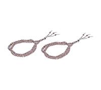 Fdit 2 Pièces Perles de Prière Islamique Tasbih Perles de Prière Musulmanes Dhikr avec Séparateurs en Forme de Mihrab Vernis coloré de qualité Supérieure Portable pour Cadeau (Gris argent)