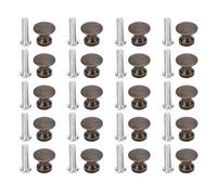 Fdit 20 Ensembles de Petites Poignées à Trou Unique, Poignées D'armoire Rétro en Alliage de Zinc pour le Remplacement et la Décoration Boutons Vintage 12x11mm Adaptés aux Meubles de (Bronze Vert)