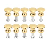 Fdit 20 Ensembles de Petites Poignées à Trou Unique, Poignées D'armoire Rétro en Alliage de Zinc pour le Remplacement et la Décoration Boutons Vintage 12x11mm Adaptés aux Meubles de (faux or)