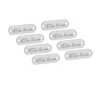 Fdit 23mm Double Hole Metal Tags, 50pc Zinc Alloy | Pendentif vierge en argent mat pour la fabrication de bijoux, finition résistante au ternissement, accepte l\'estampage de