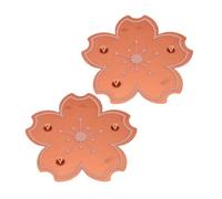 Fdit 2pcs Baign Baignier Copper Disque, Baignier Disque Disque de Bains D'oiseau Sûr Disques Plus Propres, Conception de Support à Triple Point pour Les Bols Extérieurs Purify Purify (Type C)