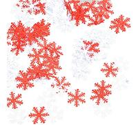 Fdit 300pcs Confettis de Table de Mariage de Flocon de Neige, Décorations de Fête de Douche Nuptiale sur Le Thème de l'hiver, Mélange de Couleurs de Tissu Non tissé Dispersion (Multicolore)