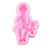 Fdit 3D Silicone Bébé Garçon Fille Fondant Gâteau Moule Creative Chocolat Sugarcraft Moule Décoration Outil('9.2 x 5.2 x 1.6cm / 3.6" x 2.0" x 0.6"(Girl))