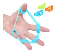 Fdit 3Pcs Exerciseur de Doigts, Entraîneur de Résistance en Silicone pour Guitare Piano Basse Ukulélé, avec Conception D'Anneau pour Renforcer les Muscles des Doigts de L'-Bras