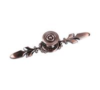 Fdit 4 pièces Vintage Style Pull Poignée Bouton Retour Plaque pour Home Porte Meuble Tiroir Armoire Penderie Commode avec Vis Rot Bronze