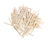 Fdit 400 Bâtons de Glace en Bois Naturel 114 X 10 X 2 Mm, Bords Arrondis Lisses, Bâtons Artisanaux avec Paquet en Vrac pour Projets Artistiques de Bricolage, Construction de Salle de (515)