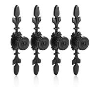 Fdit 4Pcs Poignées de tiroirs Vintage Style en alliage de zinc Bouton traction de Meubles Tiroir Armoire Placard Armoire avec Vis Décoration maison(Noir)
