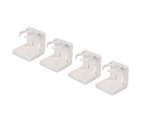 Fdit 4PCS Porte-Tasse Pliant Réglable, Porte-Boissons à Montage Mural Universel avec du Ruban Adhésif pour Voitures Camions RV Boat Van Marine Kitchen Wheelchair (White)