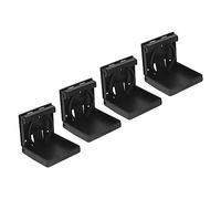 Fdit 4PCS Porte-Tasse Pliant Réglable, Porte-Boissons à Montage Mural Universel avec du Ruban Adhésif pour Voitures Camions RV Boat Van Marine Kitchen Wheelchair (Black)
