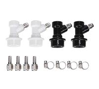 4PCS Raccords de fûts à verrouillage à billes filetés avec pinces pour tuyaux Connecteur en plastique avec pince adaptateur
