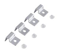 Fdit 4Pcs Support Clip Aquarium Réservoir de Poissons en Acier Inoxydable Couvercle en Verre Clip Support pour Protection(6mm)