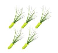 Fdit 5 Pièces Baguettes Interactives pour Chat, Jouet pour Chat à Tige en PVC à Pointe en Peluche Affleurante, Jouets de Jeu pour Chaton Rebondissants Légers pour l'exercice et la (Green)