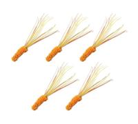 Fdit 5 Pièces Baguettes Interactives pour Chat, Jouet pour Chat à Tige en PVC à Pointe en Peluche Affleurante, Jouets de Jeu pour Chaton Rebondissants Légers pour l'exercice et la (Yellow)
