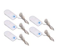 Fdit 5 Pièces Mini Lumières LED pour 1 à 12 Maisons de Poupée, Guirlandes Lumineuses Alimentées par Piles avec Piles Bouton, Petit éclairage Décoratif pour L'artisanat de Bricolage,