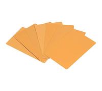 Fdit 50 Pcs 5 Couleurs Cartes de Visite Impressionnables Blanks Carte de Message Carte- DIY Gravé Métal Affaires(Jaune)