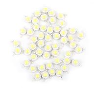 Fdit 50 pcs Haute Puissance LED Chip Super Bright Blanc Chaud 3000~3500K Blanc Froid 6000~6500K Composants émetteur de lumière diode 1 W Ampoule(1#)