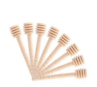 Fdit 50 Pcs/lot Ménagers en Bois Portable Mini Jam Pot à Miel Distributeur Collectionner remuer Rod Stick Mino Distribue Drizzle Miel 10CM Bois