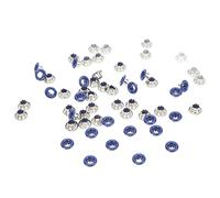 Fdit 500 œillets en Fer Robuste, Indéformables, Bords Arrondis et Lisses, Disponibles en 4 Couleurs pour Chaussures, Vêtements, Loisirs Créatifs, Tentes et cuir. (YK4/5C14 (bleu foncé))