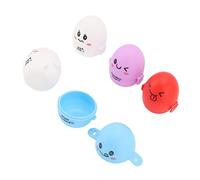 Fdit 5pcs Belle Boîte à Oeufs de Dessin animé, Camping en Plein Air Dessin animé Carton à Oeufs en Plastique Portable Carton à Oeufs Protecteur D'Oeufs Pique-Nique Bocal à Oeufs coloré