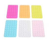 Fdit 6pcs Ventouse Téléphone Cas Mont, Silicone Double Face Forte Anti Slip D'aspiration Téléphone Cas Grip avec Couleur Fluorescente pour Miroir Douche