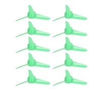 Fdit 70 Mm 3 Plastique en Plastique - 10pc Ensemble D'accessoires de Voiture avec Planche de Jouet Fai Te Qui Tournent Les Modèles Télécommande à L'hélice (Green)