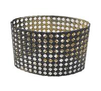 Fdit Abat-jour en Métal de Forme Ovale pour Lampe de Table E27 E14, Diffuseur de Lumière au Design Creux pour une Ambiance Chaleureuse, Décoration Polyvalente pour les Espaces Modernes