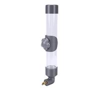 Fdit Abreuvoir Automatique pour Oiseaux, Distributeur d'eau pour Perroquets de 260 ML avec Déflecteur Sûr pour Petits et Grands Oiseaux, Hamsters, PVC 7,5 X 4,6 X 29,5 Cm (Grey)