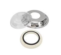 Fdit Accessoires de Bateau en Acier Inoxydable, Fenêtre de Ventilation Centrale Transparente Unique pour Bateau, Passage d'air en Acier Inoxydable pour Les évents des Marins, 7 Vis Incluses