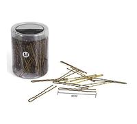 Fdit Accessoires de Cheveux Pémps à Balles Confortables 300pcs Broches Ondulées Clips UForm Idéaux pour les Dos et les Rouleaux 6 Types Noirs/or (M)