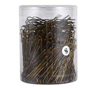 Fdit Accessoires de Cheveux Pémps à Balles Confortables 300pcs Broches Ondulées Clips UForm Idéaux pour les Dos et les Rouleaux 6 Types Noirs/or (S)