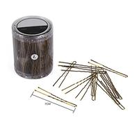 Fdit Accessoires de Cheveux Pémps à Balles Confortables 300pcs Broches Ondulées Clips UForm Idéaux pour les Dos et les Rouleaux 6 Types Noirs/or (L)