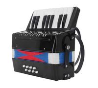 Fdit Accordéon de Piano Portable à 17 Touches, Niveau D'entrée, pour Enfants Débutants, Matériau ABS Léger (BLACK)