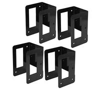 Fdit Acier 4 Pièces pré-percé électrostatique Revêtement de Peinture Porte-bûches Antirouille, étagères de Rangement en Bois Refroidissement de Chauffage Extérieur