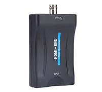 Fdit Adaptateur Convertisseur de Signal Vidéo Polyvalent vers BNC avec Prise en Charge 3,5 Mm, Matériau ABS, Couleur Noire, adapté à Divers Téléviseurs, Enregistreurs DVD, 1 Convertisseur 1 Câble USB