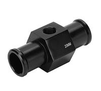 Fdit Adaptateur de Capteur de Température de L'eau Universelle de Moto, Adaptateur de Tuyau de Liquide de Refroidissement en Alliage en Aluminium avec 2 Pinces pour Installer le (Un (20mm))