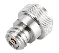 Fdit Adaptateur de CO2 en Laiton, Kit de Conversion en Laiton, Adaptateur de Réservoir pour Machine à Soda, Machine à Eau à Bulles, Réservoir de Paintball avec n L (SILVER)