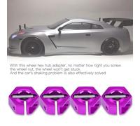 Fdit Adaptateur de Roue Universel de 12 Mm de Haute qualité 12 Mm pour la Voiture à échelle HSP 1/10, Desserrer Le Problème D'agitation (5,0 mm Violet)