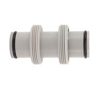 Fdit Adaptateur de Tuyau de Piscine, Connecteur Droit de 1,5 Pouces à 1,5 Pouces avec Anneau en Caoutchouc pour la Prévention des Fuites d'eau, Matériau Plastique Durable pour