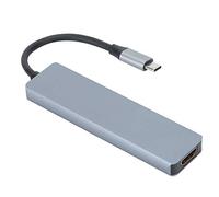 Fdit Adaptateur Hub USB C 6 en 1 Type C vers Station d'accueil avec Boîtier en Aluminium 4K 30Hz 100W PD pour Dell