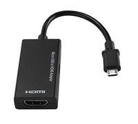 Fdit Adaptateur micro USB vers HDMI 1080p 8 canaux son stéréo noir pour smartphone Android, etc.