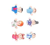 Fdit Adorable Ensemble de Marionnettes à Doigts Racontant Une Histoire de Famille, Jouet Interactif pour Enfants, Matériau en Peluche Douce (6 pièces)