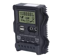 Fdit Affichage LCD Double Charge Solaire USB: Charge PWM, Contrôle de la Lumière, Matériau ABS adapté au Système 12 V / 24 V (10A)