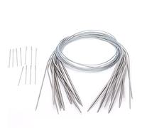 Fdit Aiguilles à Tricoter Circulaires, Ensemble D'Aiguilles à Tricoter en Acier Inoxydable de 11 Tailles avec Pointes Lisses, Aiguilles à Fil Professionnelles pour Débutants et Projets (65cm)