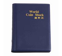 Fdit Album de Collecte d'argent, 10 Pages, Support de Collecte d'argent en PVC Transparent de Grande capacité avec 120 Poches pour Les Collectionneurs (Blue)